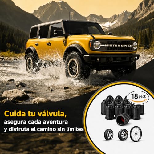Miniatura 7 de 18 Tapones Rueda Coche 16 2 De Regalo, Pack De 18 Tapón Válvula Rueda Coche Universales Con Anillo De Seguridad Que Evita Fugas. Para Coche, Moto, Bicicleta Y Patinete Electrico.