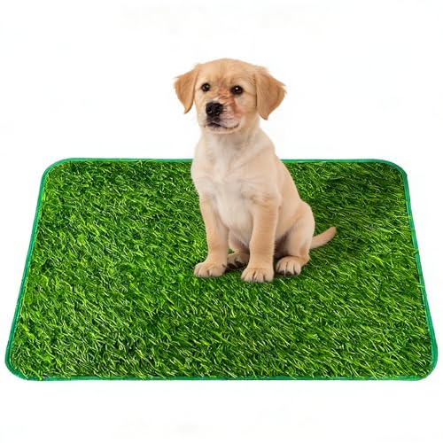 Image of Artificial Grass Outdoor Dog Toilet, 58 × 46cm Dog Grass Pee Pad, Pet Turf Washable Potty Training Pads for Dogs, Pet Urine Pad & Lawn Decoration for Indoor & Outdoor Use