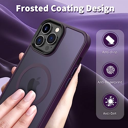 Image of CACOE Magnetic Case for iPhone 13 Pro 6.1 inch, Dark Purple