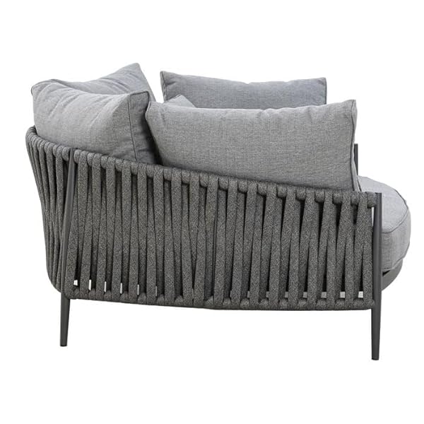 OUTLIV. Daybed Lena Aluminium & Rope Grau-Anthrazit