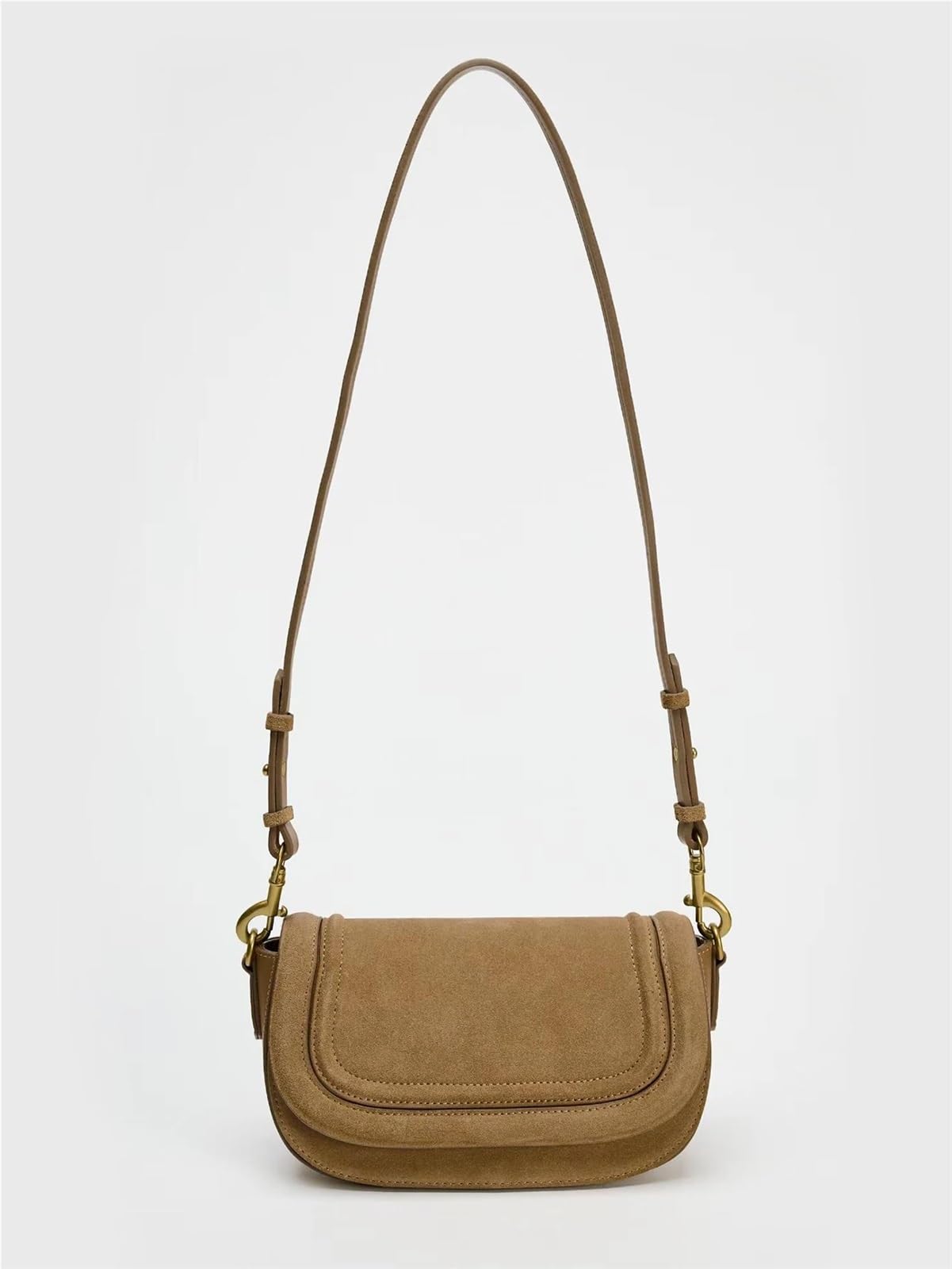 Bolso Serraje Bolso bandolera retro de color sólido, gran capacidad, ajustable y multifuncional