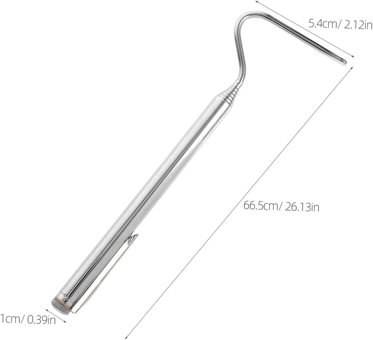 Retractable Stainless Steel Snake Hook Grabber Multi-Functional Snake Catching Tool for Safe Handling of Reptiles for Beginners and Professionals Outdoor Settings