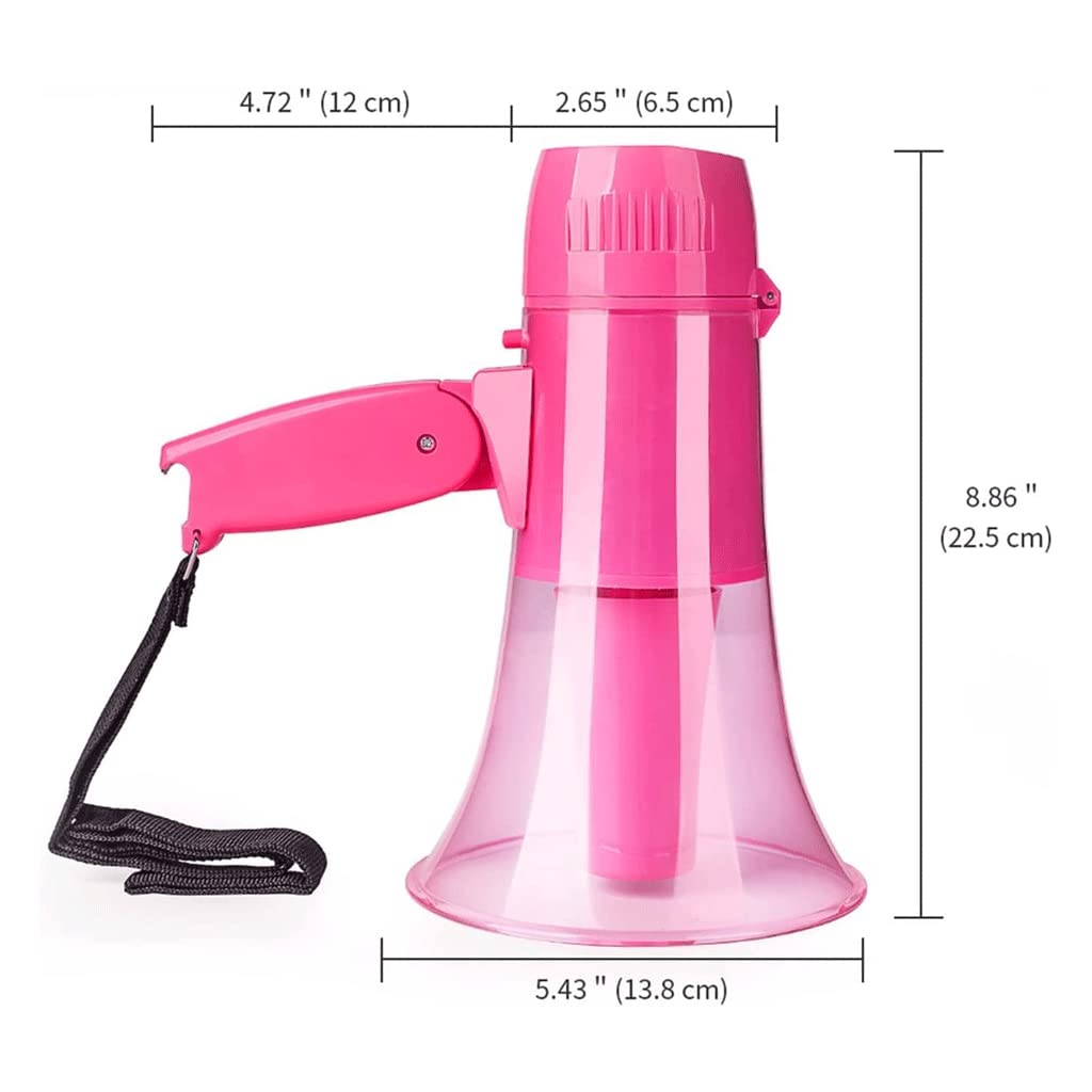 Bullhorn Haut-parleur mégaphone d'enregistrement des années 240 avec port USB 20 W avec sirène intégrée et mégaphone portable