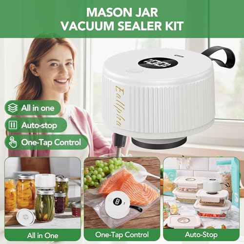 Machine scellage sous vide bocal Mason électrique et 35 accessoires de stockage sec - 3