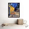 Wee Blue Coo Vincent Van Gogh Cafe Terrace Place Du Forum Arles 1888 Art Print Framed Poster Wall Decor 12X16 Inch #1