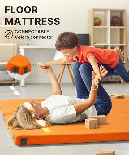 Image of GAIALOOP 3 Inch Memory Foam Camping Mattress, Dual Layer Thick Sleeping Camp Pad for Car Tent Cot, Roll-Up Portable Glamping Floor Bed for Guests Sleepover