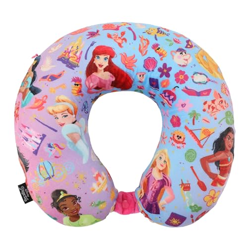 Image of Disney Princess 3-Piece Neck Pillow Travel Set With Eye Mask & Luggage Tag