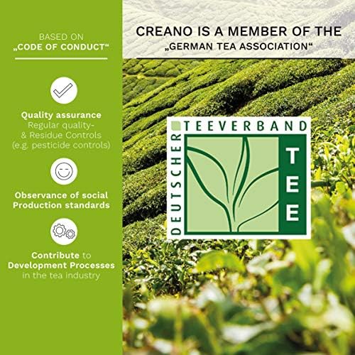 Creano Gift Set Blooming Tea Flowers Mix in Wooden Box in Heart Shape - 6 Varieties Green Tea Including Glass Teapot 500 ml Gift for Women, Mother, Tea Lovers