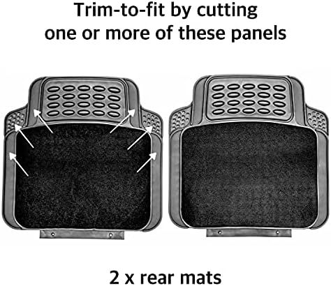 All Weather Mat Set with Carpet Sections