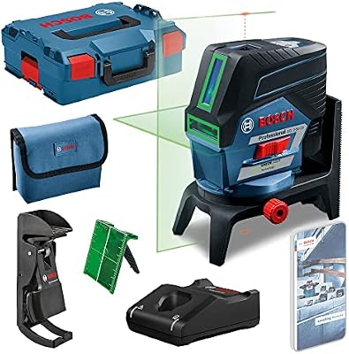 Bosch Professional Sistema 12V Nivel Láser GCL 2-50 CG (1 batería 12V + cargador, láser verde, c/función aplicación, soporte, alcance visible: hasta 20 m, en L-BOXX)