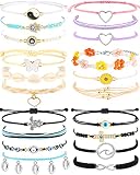 YEEZII 20 Pieces String Bracelets for Women Teen Girls, Boho Waterproof Adjustable Evil Eye Bracelet