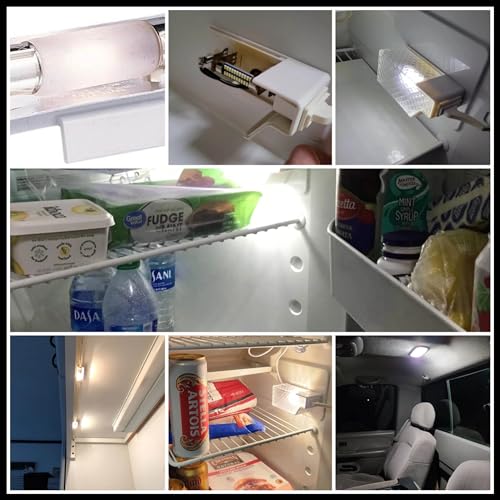 image for Ziomitus 4PCS RV Refrigerator Fridge Light Bulb 41mm, DC12V LED Festoo