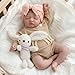 KSBD Realistic Reborn Baby Dolls-20 inch Sleeping Lifelike Newborn Real Life Baby Dolls, Soft Cloth Body with Feeding Toy Accessories for Kids Age 3 +