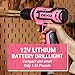 Pink Tool Set: Tool kit with 12V Cordless Drill Set for Women Home Hand Repair Tools Sets Drills Case