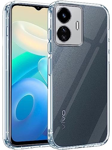 Image of Jkobi Back Cover for Vivo iQOO Z6 Lite 5G (Silicone Clear Shockproof Case with Camera Protection | Soft and Flexible | Transparent)