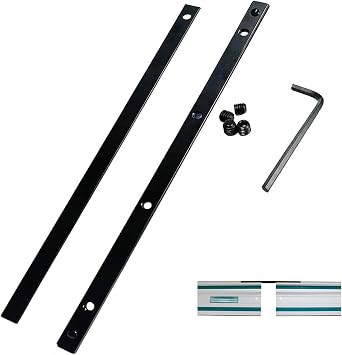 2PCS Guide Rail Connector for Makita P-45777 Plunge Saw SP6000 198885-7, Guide Rail Connector Kit, Guide Rail Joining Bar Connector for Festool Bosch DeWALT