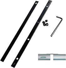 2 Pack Guide Rail Connector for Makita Festool Black Guide Rail Connector Kit for Festool Curtain Rail Accessories