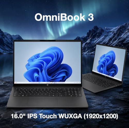 Image of HP OmniBook 3 ULTRA THIN & LIGHT Laptop 16.0 inch 60Hz Touchscreen IPS WUXGA