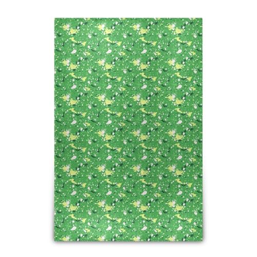 Couverture douce pour canapé jeté de lit moucheté vert