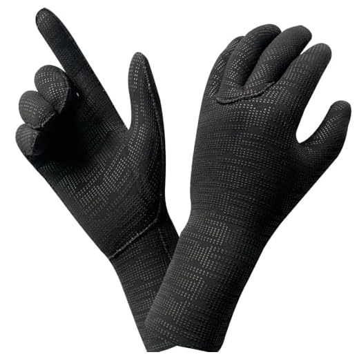 MYLEDI Neoprene Surfing and Diving Gloves,3mm Super Stretch Thermal Wetsuit Gloves for Surfing Snorkeling Swimming Kayaking Scuba Diving (Black, Small)