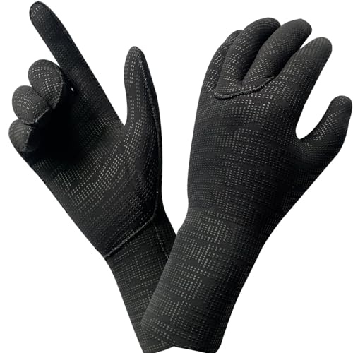MYLEDI Neoprene Surfing and Diving Gloves,3mm Super Stretch Thermal Wetsuit Gloves for Surfing Snorkeling Swimming Kayaking Scuba Diving (black, Large)