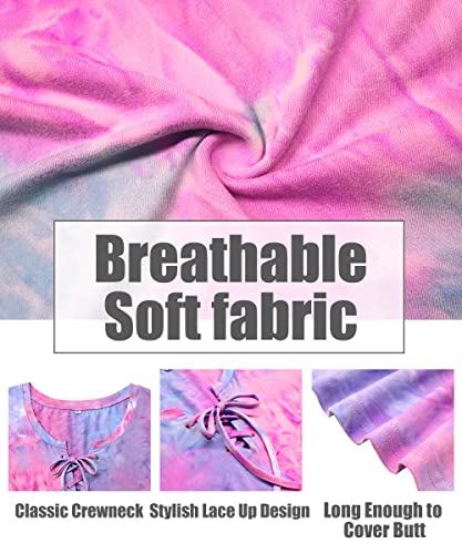 CARCOS Womens Plus Size Tops Short Sleeve Shirts V Neck Tunic Floral/Tie Dye/Solid Summer Tees XL-5X4