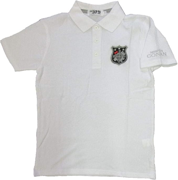 Amazon 名探偵コナン アニメ キャラ メンズ 半袖 鹿の子 ポロシャツ 刺繍 ワッペン 柄 薄手 ポロシャツ 通販