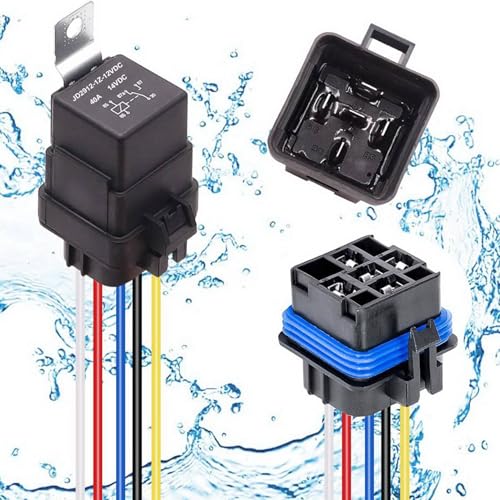 Relais automobile 12VDC 40A JD2912-1Z-14VDC étanche à 5 broches avec fils de prise - 3