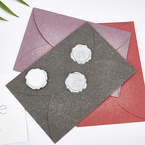 Craspire Butterfly Wax Seal Stickers Silver 25Pcs Adhesive Wax Seals Decorative Stamp Stickers Envelope Stickers Silver For Decor Wedding Invitation Envelopes Craft Scrapbook Party Gift #TOP2