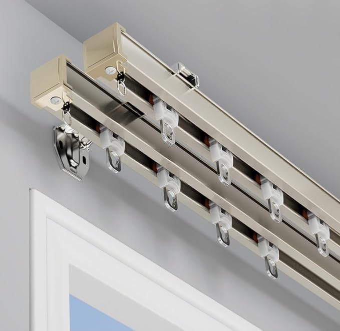 Rail Rideau Double Robuste Plafond Mural Système Coulissant