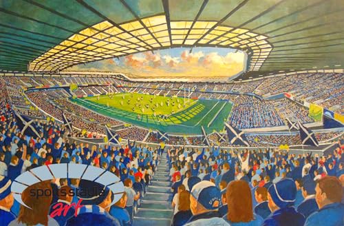Impresión A4 de Murrayfield: decora tu despacho con el diseño de la Unión de Rugby de Escocia 3