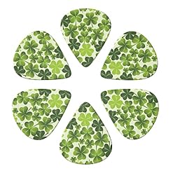 ASDTEHCY Lot de 6 médiators en celluloïd Trefle pour guitares acoustiques, électriques, basses ou ukulélé - Les Beatles, Paul McCartney, John Lennon, RIngo Starr, George Harrison ASDTEHCY Lot de 6 médiators en celluloïd Trefle pour guitares acoustiques, électriques, basses ou ukulélé – Image 2