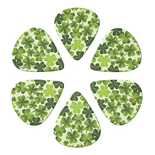 ASDTEHCY Lot de 6 médiators en celluloïd Trefle pour guitares acoustiques, électriques, basses ou ukulélé - Les Beatles, Paul McCartney, John Lennon, RIngo Starr, George Harrison ASDTEHCY Lot de 6 médiators en celluloïd Trefle pour guitares acoustiques, électriques, basses ou ukulélé – Image 3