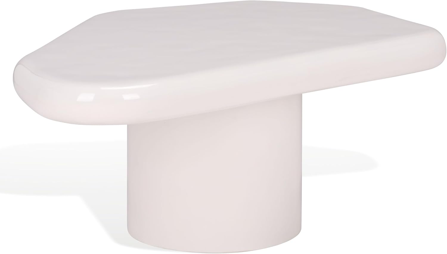 SAFAVIEH Couture Collection - Rhianna White Concrete Coffee Table, Sculptural Modern Accent Table, Contemporary Design (SFV2609A)