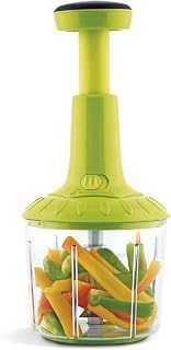 TIENDA EURASIA - Picadora y Batidora Manual con Potencia, Picadora Manual Rápida de Alimentos, Picadora y Batidora de Mano por Presión, Picadora y Batidora 2 Funciones, Picadora Mezcladora por Presión