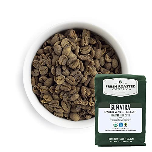 Fresh Roasted Coffee, Unroasted Water Process Decaf Home Roasting Starter Kit, Kosher #TOP2