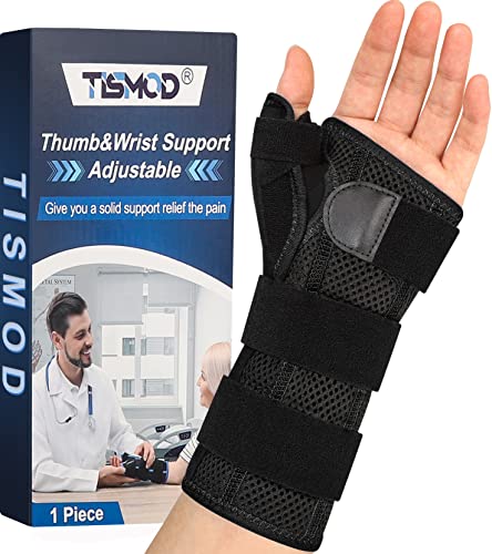 Image of Wrist Brace with Thumb Spica Splint - Adjustable Thumb Wrist for Arthritis, Sprains, Tendonitis, Ligament Injury, Carpal Tunnel, De Quervain's Tenosynovitis and Sports Protection fit Women & Men