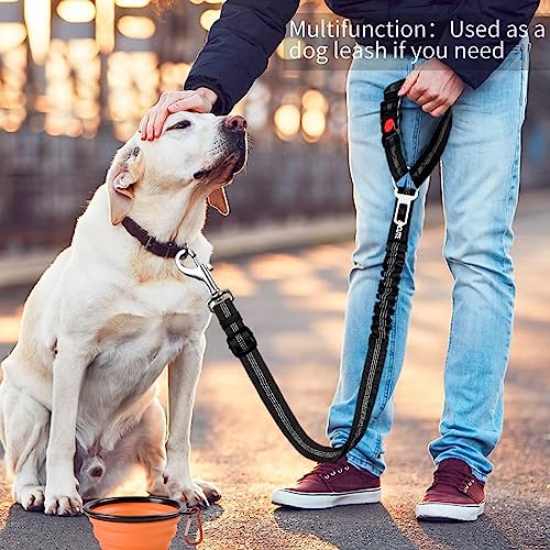 Anschnallgurt Hund Hundegurt Auto Zubehör Hundeanschnaller Hundegeschirr Sicherheitsgurt Autogurt Hunde Gurt Sicherheitsgeschirr fürs Auto, 1+1