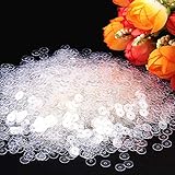 Tipo de producto: lentejuelas 20g Paillettes Lentejuelas transparentes de cristal de 3 mm a 10 mm Copa plana Ciruela Cuadrado Lentejuela suelta de PVC para manualidades Accesorios de costura de prendas, 4 mm transparente