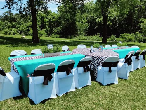 FORLIFE Spandex Table Covers - Fitted 6ft Rectangular Tablecloth, Universal Stretch Patio Table Cover for Wedding, Banquet, Party (Turquoise) by FORLIFE - Image 6