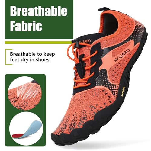 Miniatura 4 de Saguaro Zapatos De Agua Para Hombre Mujer Buceo Snorkel Surf Piscina Playa Vela Mar Río Cycling Deportes Acuáticos Calzado De Natación Naranja 42