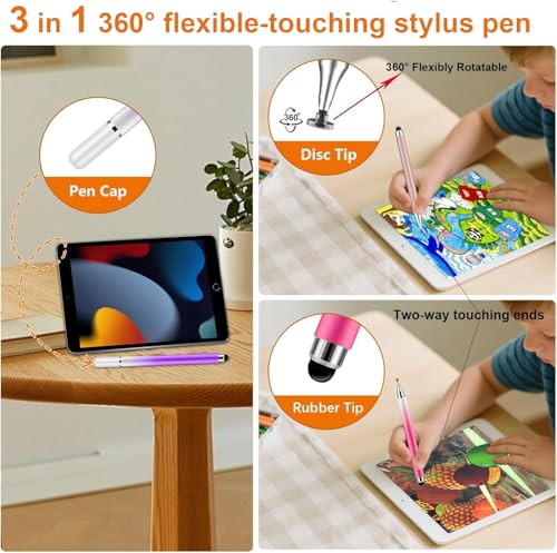 8Pcs Stylus Pen for Touchscreen,iPad,iPhone,3 in 1 Stylus Pen by Wrseler - Used condition - Image 2