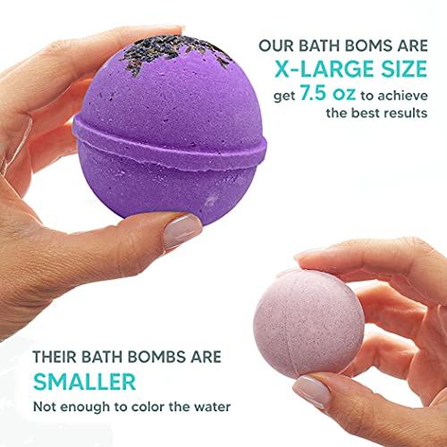 Handmade In Usa - Bath Bombs Gift Set - 6X5Oz Lavender Bombs - Natural And Organic - Gift Idea For Women Teens Girlfriend – Bubble And Fizzies With Moisturizing Shea Butter For Spa Bath #TOP1