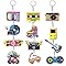 Amazon.com: Generic 12Pcs 80s Party Favors Keyrings, Music Themed ...