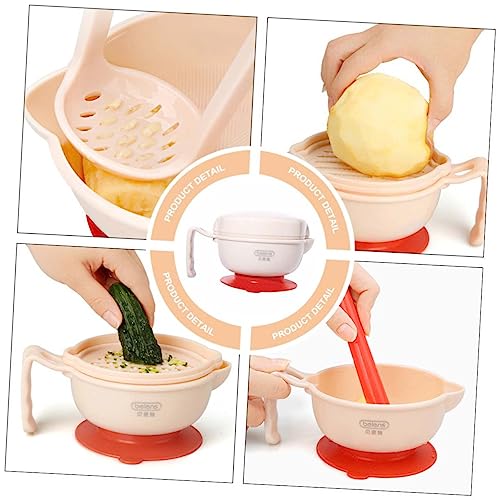 FAVOMOTO 1 Conjunto caixa de moagem tigelas com ventosas para bebês alimentação do bebê cozinha kitc