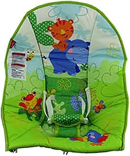 Ele Toys Replacement Part for Fisher-Price Rainforest Friends Comfort Curve Bouncer Baby Seat - CKR34 ~ Replacement Seat Cover / Pad, Green, Blue, Red, Orange, 8.0 ounces, 1.0 Count