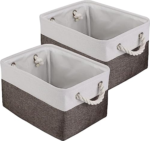 Tuza Faltbare Aufbewahrungskörbe – 2 Stück, 44x30x29 Cm, Mit Fenster & Griffen, Stoff
