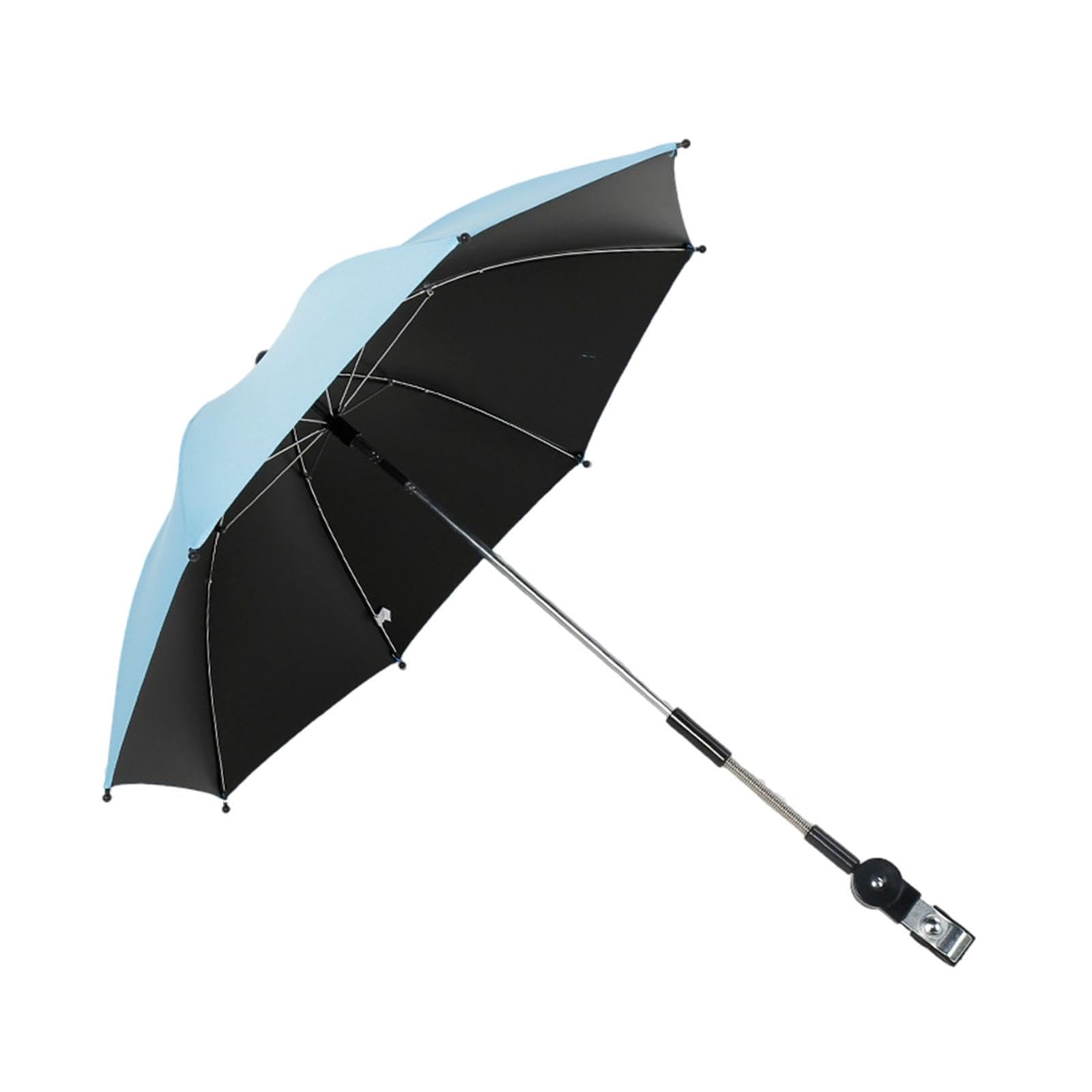 MERIGLARE Sombrilla para Carrito de Bebé, Protección Contra El, Toldo Universal, Azul Claro