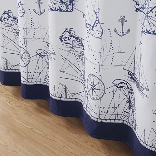 Ds Bath Aviation Nautical Shower Curtains,Fabric Shower Curtain,Navy Shower Curtains For Bathroom,Printed Bathroom Curtains,Waterproof Decorative Bath Curtains,54" W X 72" H #TOP5