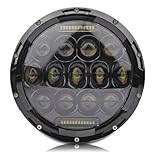 Phare avant à LED avec 3 modes d'éclairage : feux de croisement, feux de route, feu diurne blanc